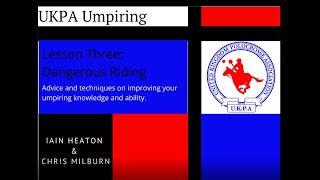 UKPA Umpire Training Episode 3 Dangerous Riding [upl. by Rentschler]