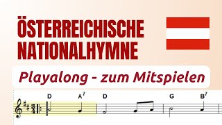 Nationalhymne Österreich  Playalong Land der Berge nationalanthem flute musikunterrichtonline [upl. by Ainocal]