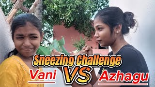 Sneezing Challenge 🤧😪 Mudiyala da yapa🤧 youtube vani trend trending vlog subscribers comedy [upl. by Odlanra]