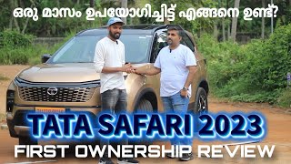 TATA SAFARI 2023 ഒരു മാസം ഉപയോഗിച്ചിട്ട് എങ്ങനെയുണ്ട് ownership review  Revvband [upl. by Nathanael]