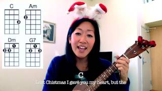 Last Christmas  Wham  Easy Holiday Ukulele PlayAlong [upl. by Eelik318]