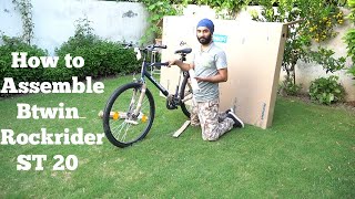 How to assemble Btwin Rockrider St 20 Rs 7999 cycling assemble howto [upl. by Braynard]