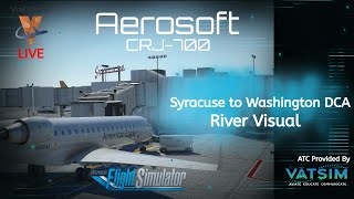 Aerosoft CRJ MSFS  LIVE  Syracuse to Washington KDCA [upl. by Euphemia]