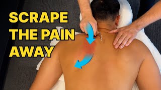 Massage Therapy For Upper Back Pain  DEEP Pressure amp Scraping [upl. by Reivax873]