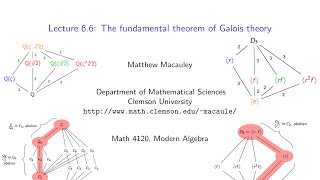 Visual Group Theory Lecture 66 The fundamental theorem of Galois theory [upl. by Asirac]