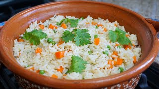 ARROZ BLANCO A LA MANTEQUILLA CON ZANAHORIA Y CHÍCHAROS “ESTE ARROZ NO LES FALLARÁ” [upl. by Nomael]