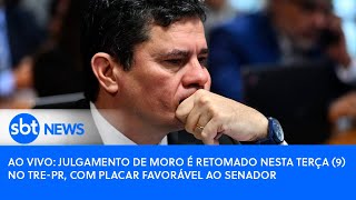 🔴 AO VIVO julgamento de Moro é retomado nesta terça 9 no TREPR com placar favorável ao senador [upl. by Arihday933]