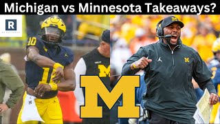 REACTION Michigan vs Minnesota  Michigan Football Survives  Big Takeaways [upl. by Erb]