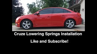 Chevy Cruze  Sonic Lowering Springs Install DIY  BampG Eibach HampR Vogtland [upl. by Townie]