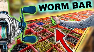 We Discovered The Ultimate Fishing Store WORM BAR with Wholesale Fishing Tackle [upl. by Lothar]