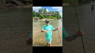 What can I catch on the Meramec river  🎣🐟shortsfypfishingbassriver [upl. by Sedgewake]