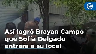 Así logró Brayan Campo que Sofía Delgado entrara a su local habla alcaldesa de Candelaria [upl. by Idaline]