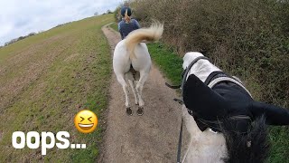 he LOVES to buck  rosie has horse hayfever🤧  GOPRO  equinemollie [upl. by Arikal]