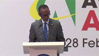 4th Aviation Africa Summit   Remarks by President Kagame  Kigali 27 February 2019 [upl. by Eeresid]