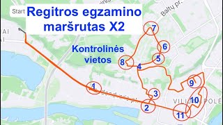 Regitros egzamino maršrutas X2 In english [upl. by Fatimah937]