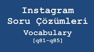 YDSYÖKDİL Kelime Soru Çözümleri  17 q81q85 [upl. by Kealey]