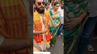 Ranveer Singh With Wife Deepika Padukone At Siddhivinayak Temple To Seek Blessings [upl. by Anauqahc960]