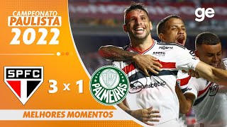 SÃO PAULO 3 X 1 PALMEIRAS  MELHORES MOMENTOS  FINAL PAULISTA 2022  geglobo [upl. by Ramsey921]