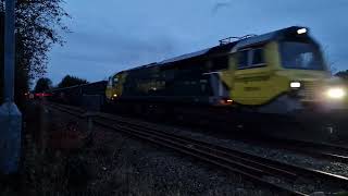 70010 thrashes past Knottingley South [upl. by Anawqahs419]