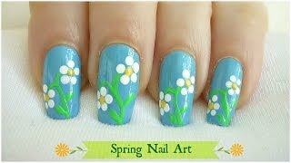 Easy Spring Nail Art [upl. by Ecirahs]