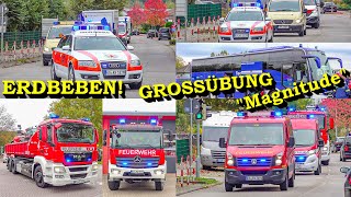 ERDBEBEN ERSCHÜTTERT BADENWÜRTTEMBERG  GROSSÜBUNG quotMAGNITUDEquot  FEUERWEHR THW DRK DLRG [upl. by Mar]