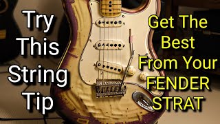 Lets Talk Strings And Try This Tip To Make A Strat Play Better stratocaster [upl. by Eibo337]