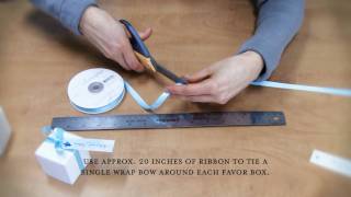 Weddingstar  How to Tie a Single Ribbon Wrap Bow [upl. by Lemuela]