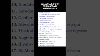 Sanremo 2024 Ospiti e Scaletta Prima Serata [upl. by Oehsen]