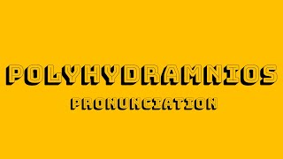 Polyhydramnios Pronunciation [upl. by Brown]