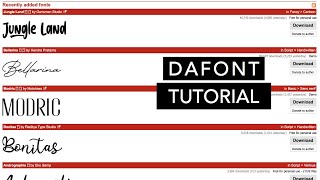 DAFONT TUTORIAL  How To Download FREE FONTS [upl. by Norton]