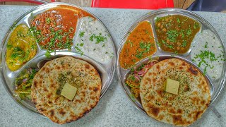 Pandit Ji Amritsari Kulcha Thali  4 Sabji Unlimited  Delhi Street Food [upl. by Noteloc]