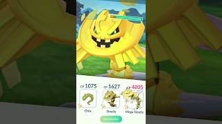 Shiny MEGA STEELIX EVOLUTION Line vs Leader SIERRA in Pokemon GO [upl. by Aissila791]