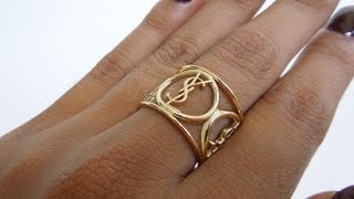 DIY YSL Ring From Lipstick Packaging  ReeseIsWeird [upl. by Abott]