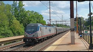 Amtrak and MARC Trains at Odenton Station [upl. by Ketti692]