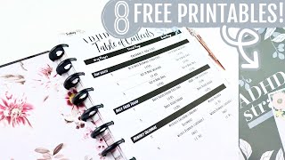 😍 Free Printables DIY ADHD Planner Setup and Flip Through  33 Happy Planner Insert Ideas [upl. by Korenblat]