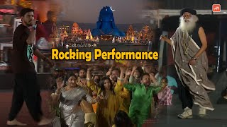 Sadhguru Dance To Rocking Performance By Paradox At Isha MahaShivratri 2024  Adiyogi Shiva YOYO TV [upl. by Wang]