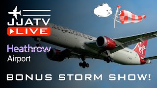 LIVE  STORM GERRIT AT HEATHROW [upl. by Hallam]