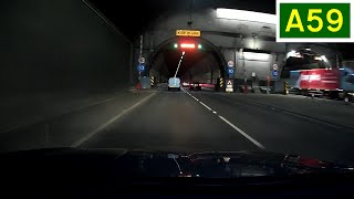 A59  Kingsway Tunnel Wallasey Tunnel  Liverpool to Wallasey [upl. by Hurd]