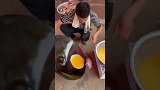 Huge Omlet 😱 food facts viralvideo tools [upl. by Onirefes]