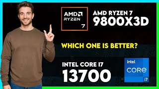 AMD Ryzen 7 9800X3D vs Intel Core i7 13700 Comparison [upl. by Eilak]