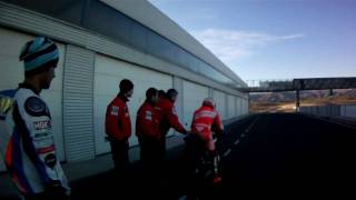 Moto2 test in Spain Stefan BRADL in Almeria testing new motorbike  motonewsru [upl. by Gord429]