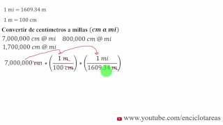 Convertir de Centímetros a Millas cm a mi [upl. by Ehcram851]