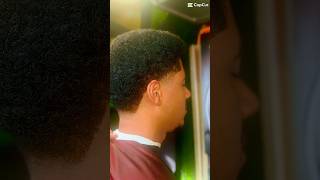 Tapered Afro haircut barber barbershop afrobeat curlyhair [upl. by Annahvas]