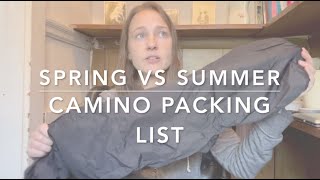 Spring vs Summer Camino Packing List [upl. by Nahtam581]