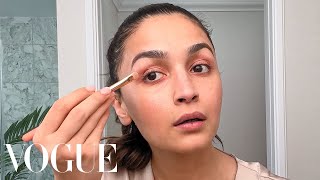 Alia Bhatts Guide to Ice Water Facials amp FoundationFree Makeup  Beauty Secrets  Vogue [upl. by Latnahc732]