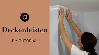 Deckenleisten schnell amp einfach anbringen DIY Tutorial von decoflair [upl. by Aihsaei]