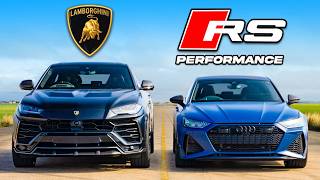 Lamborghini Urus v RS7 Performance DRAG RACE [upl. by Dnalkrik]