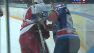 KHL Fight Krivonozhkin vs Ruzicka [upl. by Nochur926]