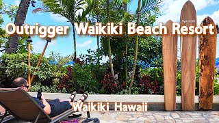 【4K】𝐖𝐀𝐋𝐊 🇺🇸 The Outrigger Waikiki Beach Resort [upl. by Schwartz740]