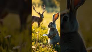 Rabbit Saves Deer Trapped in Thorny Bush 🐰🦌 A Tale of Friendship shorts [upl. by Leopoldine831]